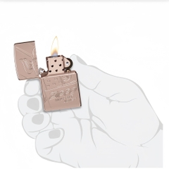 Bật Lửa ZIPPO - Armor -  Script Logo Collectible Armor Rose Gold (Kỉ Niệm 75 Năm Vàng Hồng)