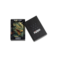 Bật Lửa ZIPPO - Classic - Dragon Fusion Design ( Rồng Xanh Sơn Mài Premium)