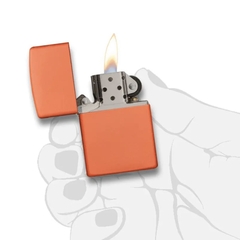 Bật Lửa ZIPPO - Classic - Matte Pocket Lighter (Cam Trơn Lì)
