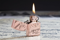 Bật Lửa ZIPPO - Armor -  Script Logo Collectible Armor Rose Gold (Kỉ Niệm 75 Năm Vàng Hồng)