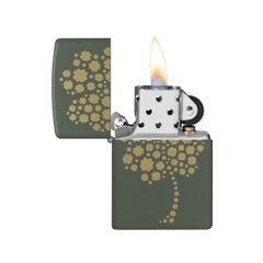 Bật Lửa ZIPPO - Classic - Four Leaf Clover Design (Cây Cỏ 4 Lá)