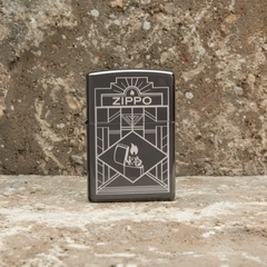 Bật Lửa ZIPPO - Classic - Art Deco Design Black Ice® (Họa Tiết Logo Zippo)