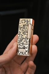 Bật Lửa Derui Dunhill - Hoa Văn Đen - Phiên Bản 2 chế độ lửa ( Thường + Khò)