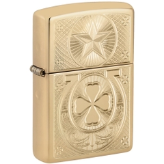 Bật Lửa ZIPPO - Classic - Lucky Horseshoe Design (Ngôi Sao Cỏ Bốn Lá)