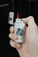 Bật Lửa Cỏ Bốn Lá Xà Cừ - Bản Mở Nắp