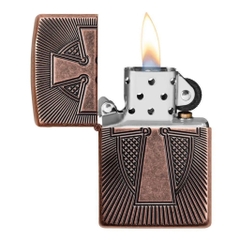 Bật Lửa ZIPPO - Armor -  Deep Carve Cross Design (Thánh Giá Đồng)