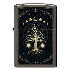 Bật Lửa ZIPPO - Classic - Mystic Nature Design (Cây Sự Sống Black Ice)