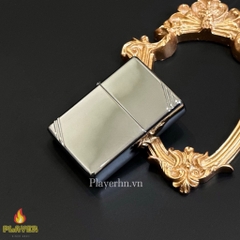 Bật Lửa ZIPPO - Vintage - Slashes High Polish Chrome (Chặt Góc Bạc)