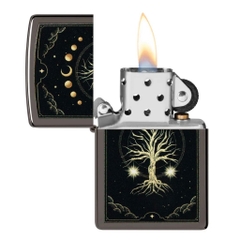 Bật Lửa ZIPPO - Classic - Mystic Nature Design (Cây Sự Sống Black Ice)