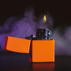 Bật Lửa ZIPPO - Classic - Matte Pocket Lighter (Cam Trơn Lì)