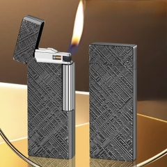 Bật Lửa Quẹt Ngang - Vân Xước Chéo- phiên bản Đen