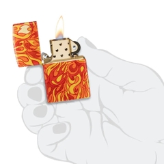 Bật Lửa ZIPPO - Classic - Fire Zippo Design (Lửa Đỏ Premium)