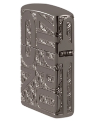 Bật Lửa ZIPPO - Luxury- Armor® Reverse Carve Zippo Design (Black Ice)