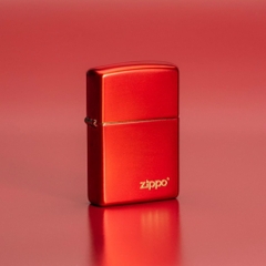 Bật Lửa ZIPPO - Classic - Metallic Red Laser Engrave (Đỏ Meta Nhũ Logo)