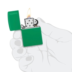 Bật Lửa ZIPPO - Classic- Grass Green Matte Zippo Logo (Xanh Lá) - Z86