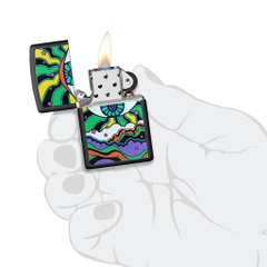 Bật Lửa ZIPPO - Classic - Black Light Eye Design (Mắt Dạ Quang)
