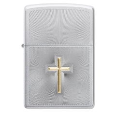 Bật Lửa ZIPPO - Classic - Cross Design (Thánh Giá Bạc)