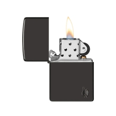Bật Lửa ZIPPO - Armor®- High Polish Black Flame Design
