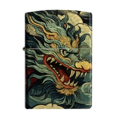 Bật Lửa ZIPPO - Classic - Dragon Fusion Design ( Rồng Xanh Sơn Mài Premium)
