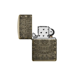 Bật Lửa ZIPPO - Luxury- Armor®Tiki Totem Design Armor Antique Brass Pocket Lighter