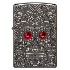 Bật Lửa ZIPPO - Armor®- Crystal Skull Design (Đầu Lâu Đá Đỏ) - Z81