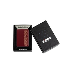 Bật Lửa ZIPPO - Classic - Heart Garland Design ( Trái Tim Đỏ Mận)