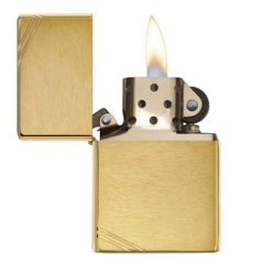 Bật Lửa ZIPPO - Vintage - Slashes Brushed Brass (Chặt Góc Đồng)