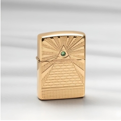 Bật Lửa ZIPPO - Armor - Eye of Providence Design (Kim Tự Tháp Mắt Xanh)