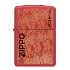 Bật Lửa ZIPPO - Classic - Made in USA Design Đỏ Lì