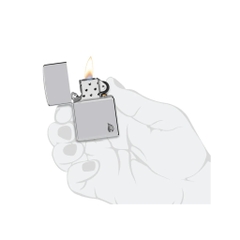 Bật Lửa ZIPPO - Armor®-Chrome Flame Design (Bạc)
