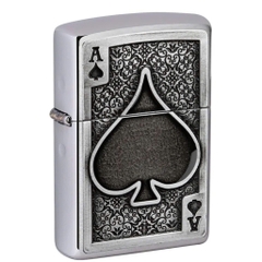 Bật Lửa ZIPPO - Classic -  Ace Of Spades Emblem ( Át Bích)