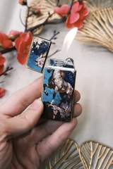 Bật Mỏng Bánh Xe - Ngựa Trắng Nền Xanh Lam
