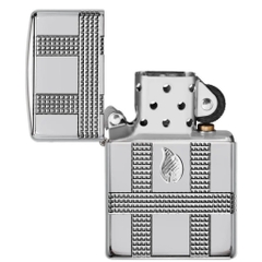 Bật Lửa ZIPPO - Armor - Geometric Design (Caro Lửa Silver)