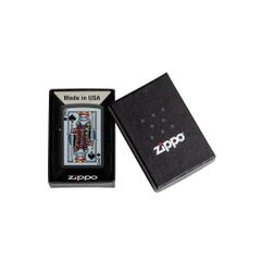 Bật Lửa ZIPPO - Classic - King Of Spades Design (Quân K Bích)