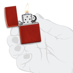 Bật Lửa ZIPPO - Classic - Metallic Red Laser Engrave (Đỏ Meta Nhũ Logo)