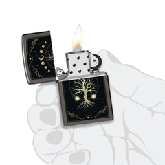 Bật Lửa ZIPPO - Classic - Mystic Nature Design (Cây Sự Sống Black Ice)