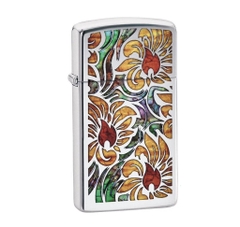 Bật Lửa ZIPPO - Slim - Fusion Floral Design (Họa Tiết Hoa Bảy Màu)