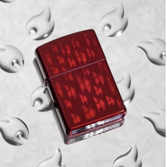 Bật Lửa ZIPPO - Classic - Iced Zippo Flame Design (Lửa Đỏ)