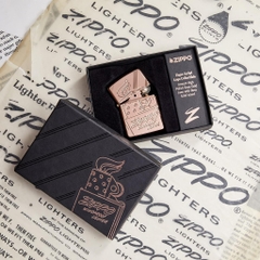 Bật Lửa ZIPPO - Armor -  Script Logo Collectible Armor Rose Gold (Kỉ Niệm 75 Năm Vàng Hồng)