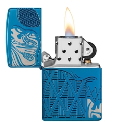 Bật Lửa ZIPPO - Luxury- Armor® Skull Design (Đầu Lâu Xanh)