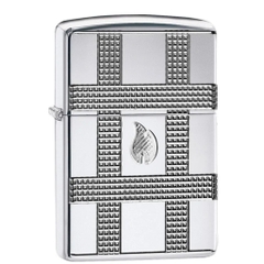 Bật Lửa ZIPPO - Armor - Geometric Design (Caro Lửa Silver)