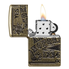 Bật Lửa ZIPPO - Armor -  Ouija Board Design (Bảng Chữ Cái Antique)