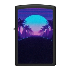 Bật Lửa ZIPPO - Classic - Sunset Black Light Design (Hoàng Hôn Dạ Quang)