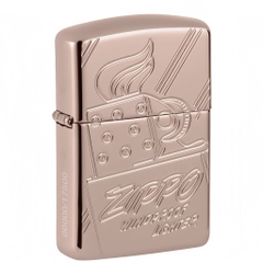 Bật Lửa ZIPPO - Armor -  Script Logo Collectible Armor Rose Gold (Kỉ Niệm 75 Năm Vàng Hồng)