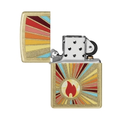 Bật Lửa ZIPPO - Classic -Beaming Flame Design (Tia Sắc Màu)