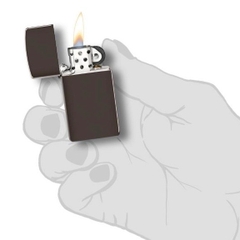 Bật Lửa ZIPPO - Slim - Brown (Nâu Trơn)