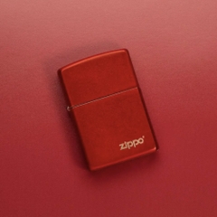 Bật Lửa ZIPPO - Classic - Metallic Red Laser Engrave (Đỏ Meta Nhũ Logo)