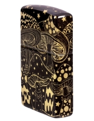 Bật Lửa ZIPPO - Classic - Mushroom Drift Design ( Nấm Đen)