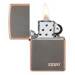 Bật Lửa ZIPPO - Classic - Rustic Bronze Zippo Logo (Ghi Viền Nâu Logo)