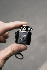 Bật Lửa Mini Chrome Đen Đậm- kèm Móc Treo